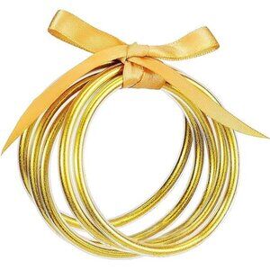 Glitter Jelly Bangles Bracelets for Women - Soft Silicone Glitter Bracelet